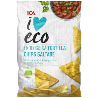 ICA I love eco ekologiska tortillachips