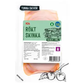 ICA Skinka Rökt 200g