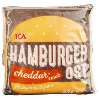 ICA Hamb.ost m cheddar