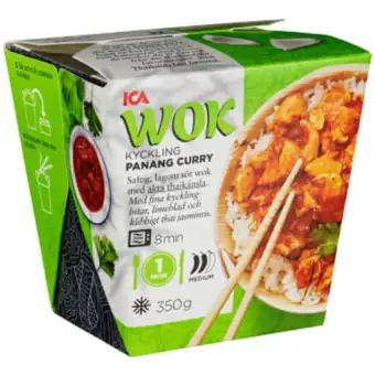 ICA Wok Kyckling panang curry Fryst 350g