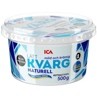 ICA Lättkvarg Naturell 0,2% 500g