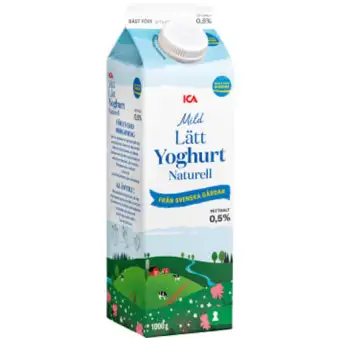 ICA Lättyoghurt Naturell 0,5% 1000g