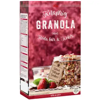 ICA Granola Röda bär & kokos