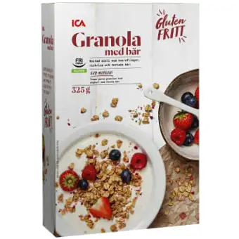 ICA Granola bär glutenfri