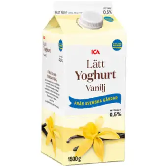 ICA Lättyoghurt Mild Vanilj 0,5% 1500g