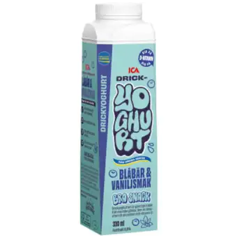 ICA Drickyoghurt Blåbär & vanilj 330ml