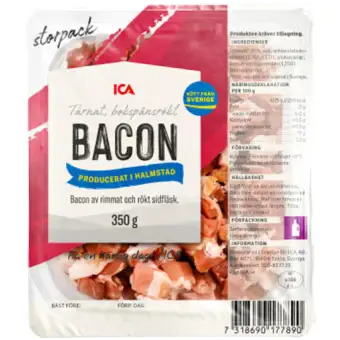 ICA Bacon Tärnad 350g