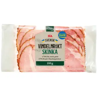 ICA Skinka Vindelnrökt 100g