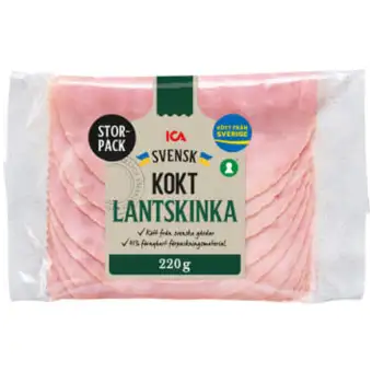 ICA Kokt Lantskinka 220g