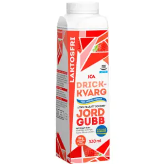 ICA Drickkvarg Jordgubb Utan Tillsatt Socker 330ml