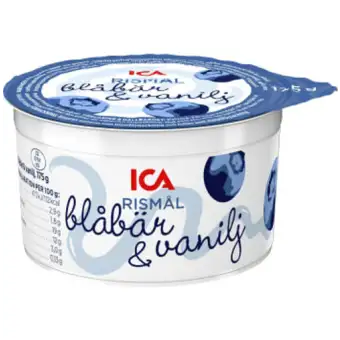 ICA Rismål Blåbär & Vanilj 175g