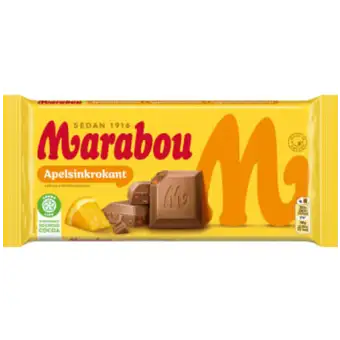 MARABOU Mjölkchoklad Apelsinkrokant 200g Marabou