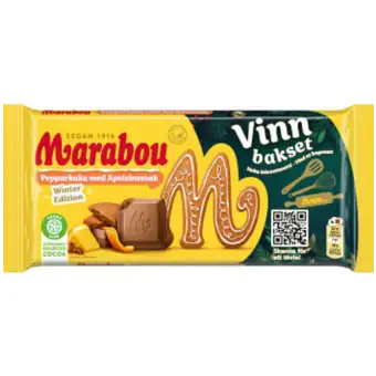 MARABOU Chokladkaka Pepparkaka med Apelsinsmak LTD 185g Marabou